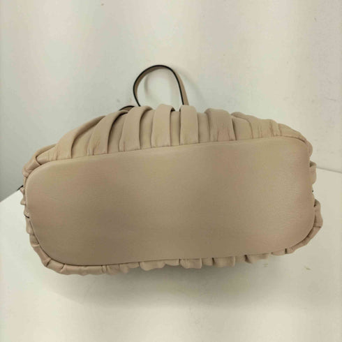ザラ ZARA 2WAY フェイクレザープリーツハンドバッグ レディース M