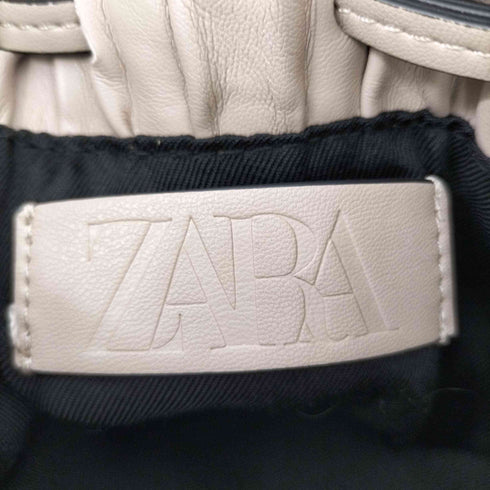 ザラ ZARA 2WAY フェイクレザープリーツハンドバッグ レディース M