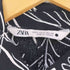 ザラ ZARA 総柄 ハーフボタン シャツワンピース レディース import:S
