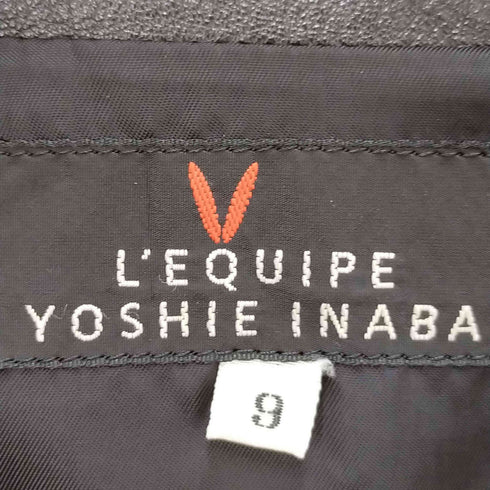 レキップヨシエイナバ LEQUIPE YOSHIE INABA ノーカラー スウェードラムレザージャケット スナップボタン メンズ 9