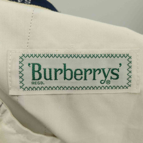 バーバリーズ BURBERRYS 緑タグ ロゴ刺繍 センタープレス スラックス メンズ ウエスト82