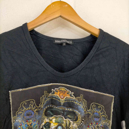 ゴーサンゴーイチプールオム 5351 POUR LES HOMMES ラインストーン プリントTシャツ メンズ JPN:2