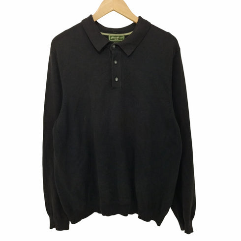 エディーバウアー Eddie Bauer 長袖ニットポロ メンズ import:M