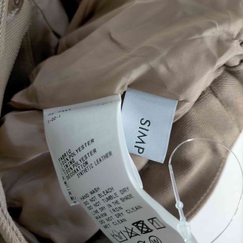 シンプリシテェ SIMPLICITE バックルベルトツキ タックパンツ レディース