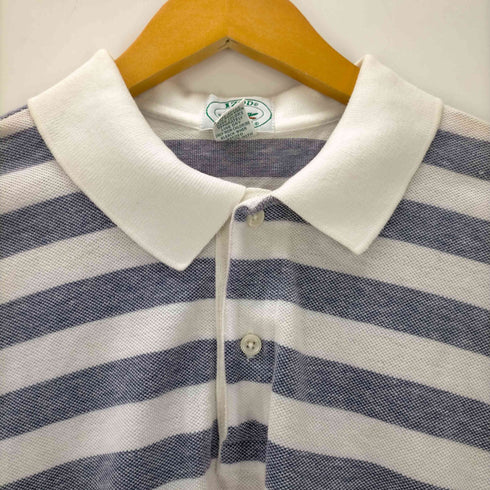 アイゾッドラコステ IZOD LACOSTE S/S ロゴ刺繍鹿の子 ボーダーポロシャツ メンズ JPN:L