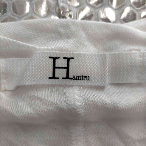 ハミル Hamiru ドット ボートネックTシャツ レディース JPN:38