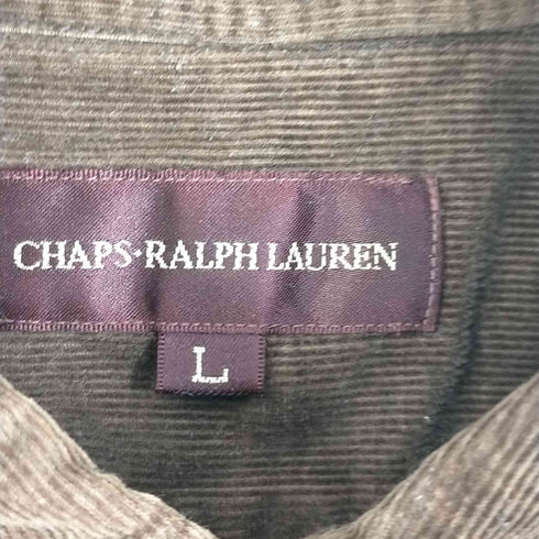 チャップスラルフローレン CHAPS RALPH LAUREN ロゴ刺しゅうコーデュロイシャツ メンズ JPN:L