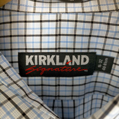 カークランド Kirkland チェック柄ボタンダウンシャツ メンズ 16-32
