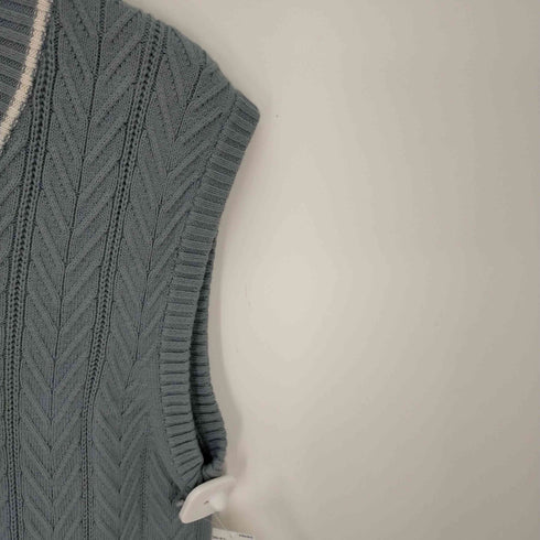 ザラ ZARA Vネックニットベスト メンズ import:L