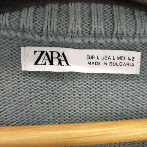 ザラ ZARA Vネックニットベスト メンズ import:L