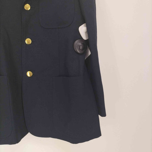 アベイシングエイプ A BATHING APE 裏地 ABCカモ 金ボタン 紺 ブレザー 紺ブレ コットン リネン テーラードジャケット メンズ JPN:S