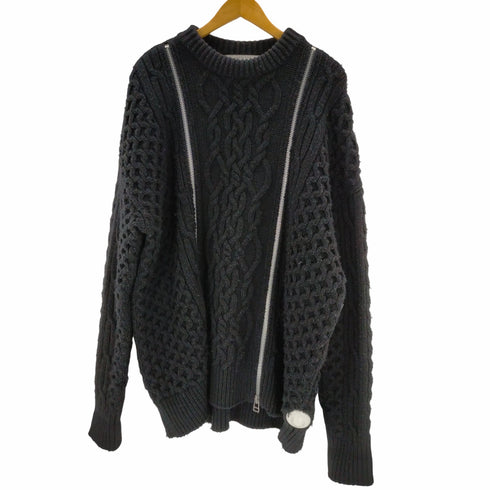 ジョンローレンスサリバン JOHN LAWRENCE SULLIVAN 22AW ZIPPED FISHERMAN KNIT SWEATER メンズ JPN:M
