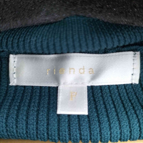 リエンダ rienda バックレースアッププリーツKnit OP レディース FREE