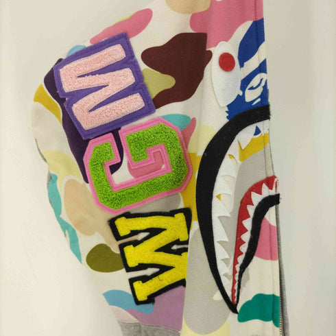 アベイシングエイプ A BATHING APE Multi Camo Shark Vintage Hoodie マルチカモ シャーク フルジップ パーカー メンズ JPN:M