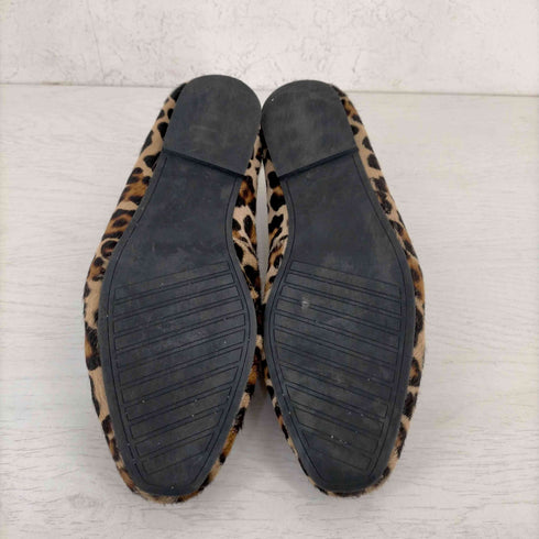 ザラ ZARA ハラコ パンプス Flats Leopard V Cut Calf Pony Hair Ballerinas Retro レディース EUR:39