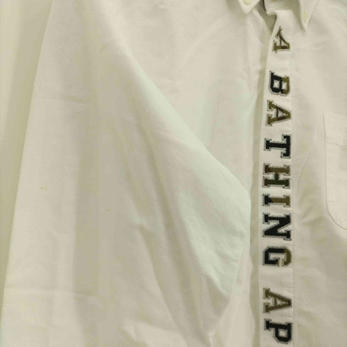 アベイシングエイプ A BATHING APE エイプヘッド 刺繍 1ST カモ 切替 オックスフォード B.D シャツ メンズ JPN:M