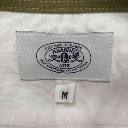 アベイシングエイプ A BATHING APE エイプヘッド 刺繍 1ST カモ 切替 オックスフォード B.D シャツ メンズ JPN:M