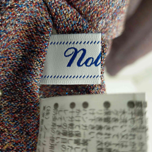 ノーリーズ NOLLEYS ラメ両前クルーネックカーディガン レディース 38