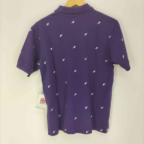 アベイシングエイプ A BATHING APE エイプヘッド 刺繍 スター柄 S/S ポロシャツ メンズ JPN:M