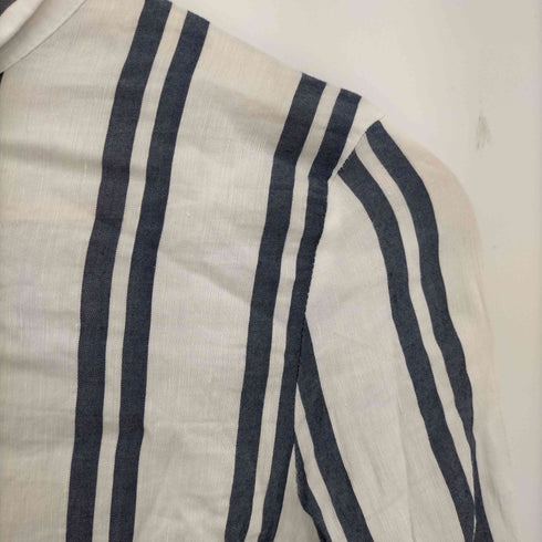 ザラ ZARA リネン混 ベルテッド ストライプシャツワンピース レディース import:XS