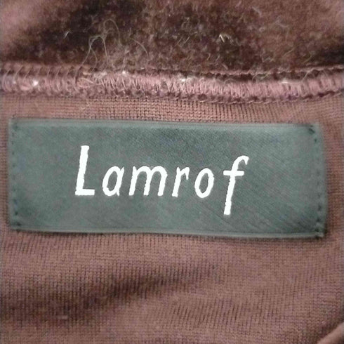 lamrof タートルネックベロアカットソー メンズ