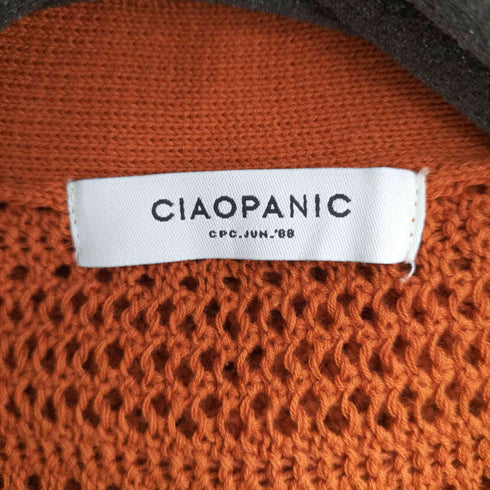 チャオパニック Ciaopanic 透かし編み ボーダーニットカーディガン レディース FREE