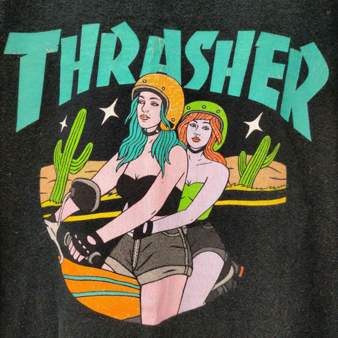 スラッシャー THRASHER S/S ガールズプリントTシャツ メンズ JPN:M