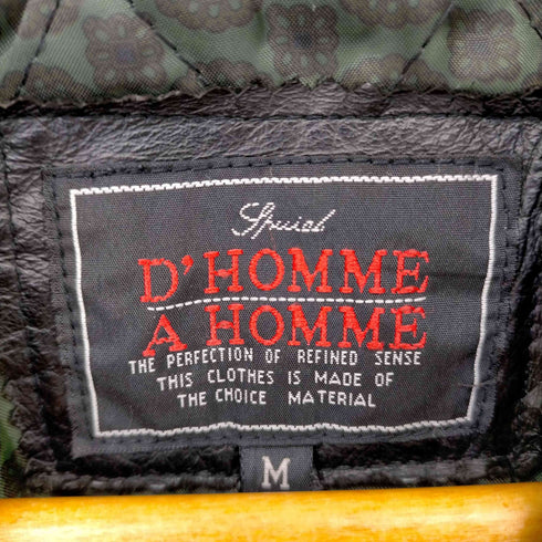 ドムアオム D’HOMME A HOMME レザーカバーオール メンズ JPN:M