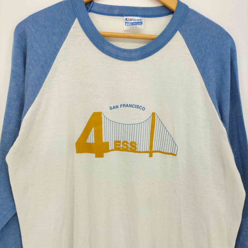 ヘインズ Hanes poly-cotton ラグランスリーブ プリント カットソー メンズ JPN:XL