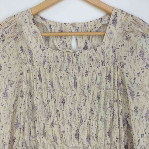 and Cherim ×千葉由佳 花柄 シャーリング ワンピース レディース JPN:M