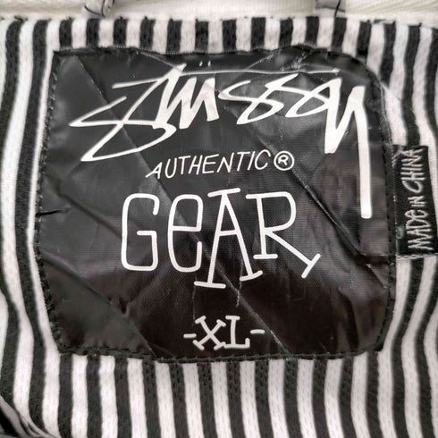 ステューシー Stussy AUTHENTIC GEAR 00s 格子柄 裏地ストライプ ナイロンジップアップジャケット メンズ import:XL