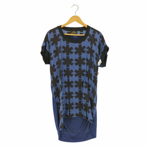 ヴィヴィアンウエストウッド アングロマニア Vivienne Westwood ANGLOMANIA 総柄 レーヨンシルク ロングカットソー チュニック レディース OS