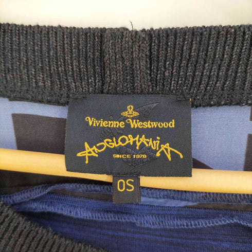 ヴィヴィアンウエストウッド アングロマニア Vivienne Westwood ANGLOMANIA 総柄 レーヨンシルク ロングカットソー チュニック レディース OS