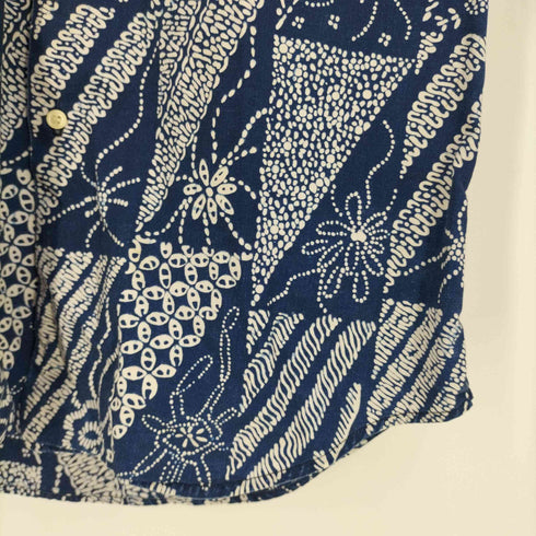 hampton court USA製 開襟オープンカラー アロハシャツ メンズ import:M