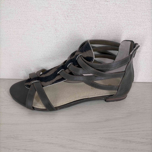 カリーノ carino バックジップレオパードストラップサンダル レディース JPN:23