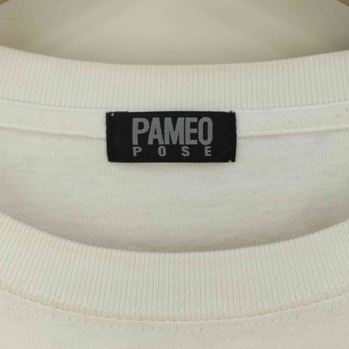 パメオポーズ Pameo Pose POSER フロントプリント クルーネックTシャツ レディース JPN:M