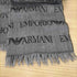 エンポリオアルマーニ EMPORIO ARMANI 総ロゴフリンジマフラー メンズ