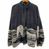 EZZE WEAR 90s カナダ製 アニマル柄 フルジップ ボンバーフリース メンズ import:XL