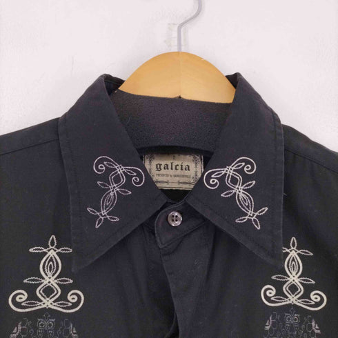ガルシア GALCIA 刺繍加工 比翼L/Sシャツ メンズ JPN:M