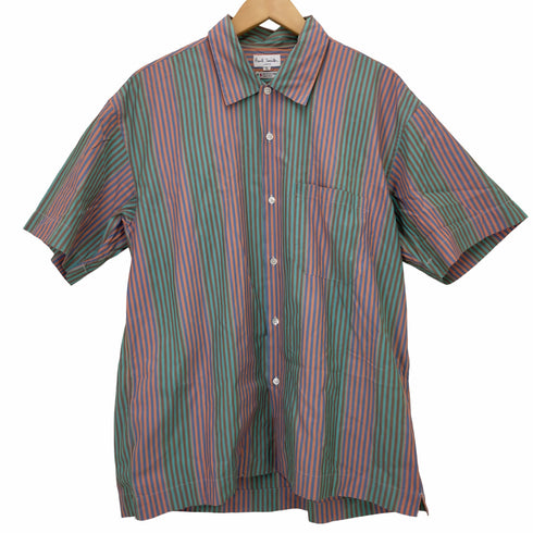 ポールスミスロンドン Paul Smith LONDON ボックスシルエット マルチカラーストライプシャツ メンズ JPN:L