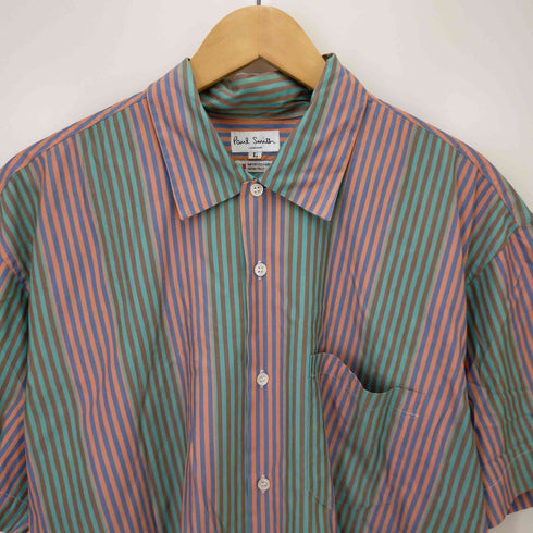 ポールスミスロンドン Paul Smith LONDON ボックスシルエット マルチカラーストライプシャツ メンズ JPN:L