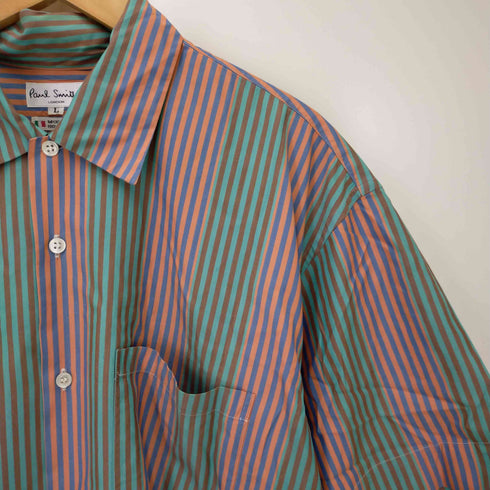 ポールスミスロンドン Paul Smith LONDON ボックスシルエット マルチカラーストライプシャツ メンズ JPN:L
