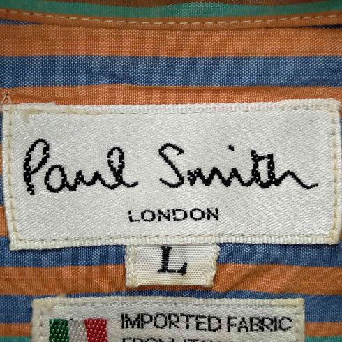 ポールスミスロンドン Paul Smith LONDON ボックスシルエット マルチカラーストライプシャツ メンズ JPN:L
