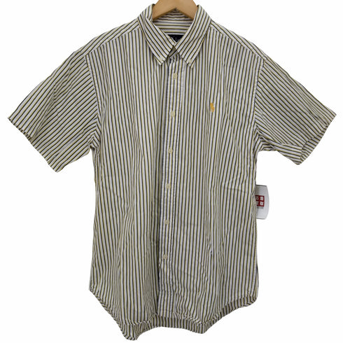 ラルフローレン RALPH LAUREN CUSTOM FIT ポニー刺繍トリコロールストライプシャツ メンズ JPN:XL