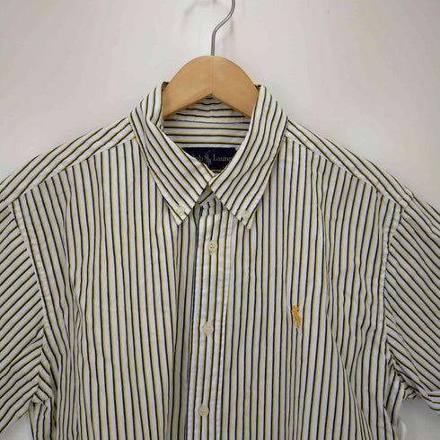 ラルフローレン RALPH LAUREN CUSTOM FIT ポニー刺繍トリコロールストライプシャツ メンズ JPN:XL