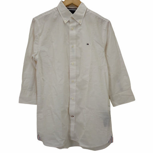 トミーヒルフィガー TOMMY HILFIGER REGULAR FIT フロントロゴ刺繍ボタンダウンシャツ レディース JPN:S