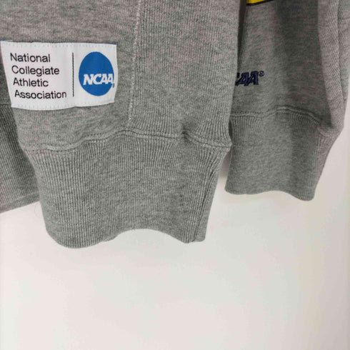 NCAA カレッジ 刺繍 スリーブ プリント クルーネック スウェット メンズ import:L