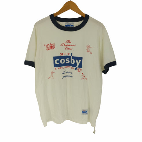 ジェリー コスビー GERRY cosby スポーツ ロゴプリント トリム Tシャツ リンガー メンズ JPN:XL