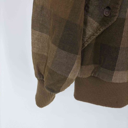 ウールリッチ WOOLRICH 00S ロゴ チェーン刺繍 バッファローチェック ジップアップ ハリントン ジャケット メンズ import:M