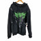 ヨイカダカダ yoikadakada Printed hoodie/Black エナメルテープジップデザイン プルオーバーパーカー メンズ JPN:L